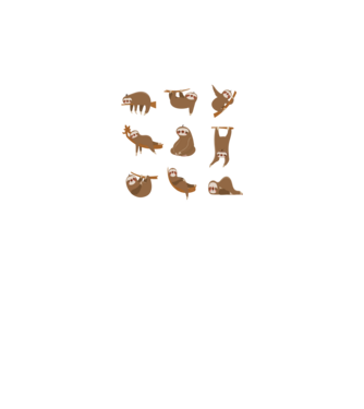 Sloth yoga model negru pe tricou
