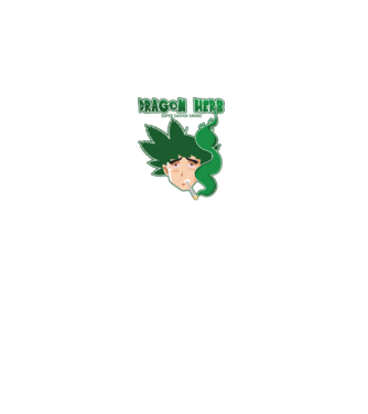 dragon herb smoke model negru pe tricou