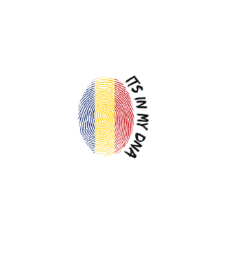România fingerprint model alb pe tricou