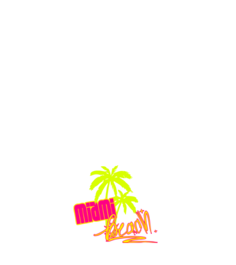 Miami beach model negru pe tricou
