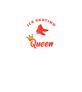 Ice skatin Queen model negru pe tricou