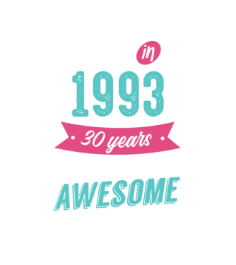 Made in 1993 model alb pe tricou