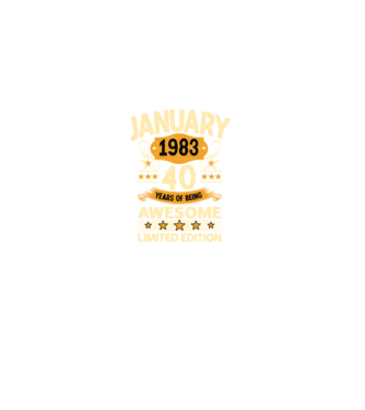 January 1983 40 years of being limited edition model negru pe tricou