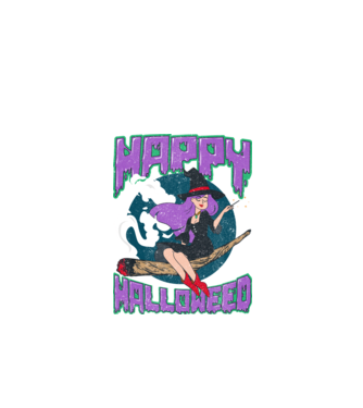 Happy Halloweed model negru pe tricou