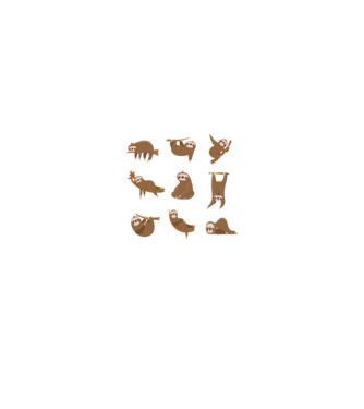 Sloth yoga model negru pe tricou