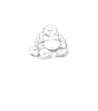 fat buddha model negru pe tricou