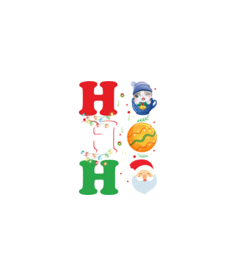 Ho-ho-ho christmas model negru pe tricou