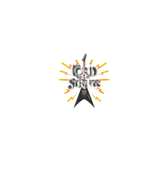 Lord of the Strings model negru pe tricou