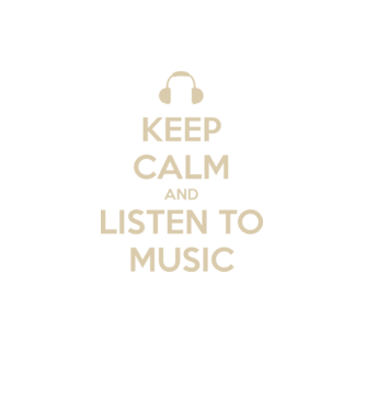keep calm and listen to music model negru pe tricou