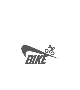 Bike logo model alb pe tricou