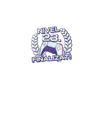 Nivel 23 finalizat! model negru pe tricou