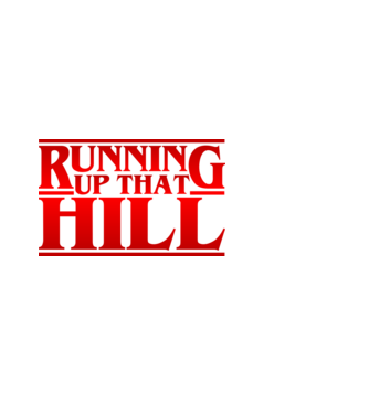 running up that hill model negru pe tricou
