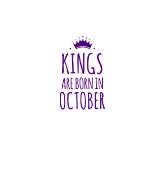 Kings are born in - October model roz neon pe tricou
