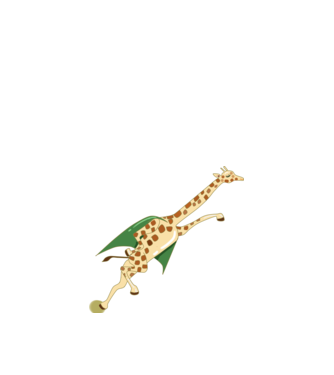Girafă Super model alb pe tricou