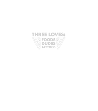 Three loves model negru pe tricou