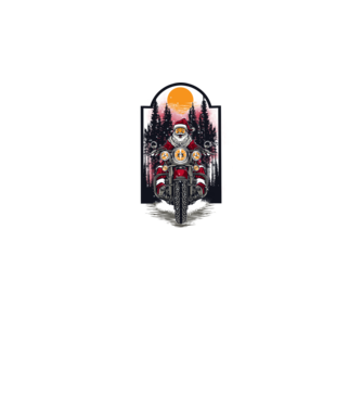 Motor santa model gri pe tricou