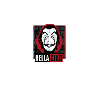 bella ciao dali model negru pe tricou