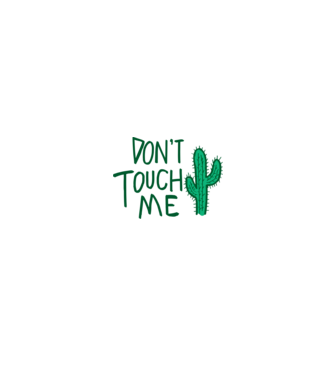 Dont touch me model alb/roșu pe tricou
