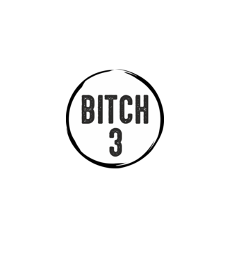BITCH 3 model gri pe tricou