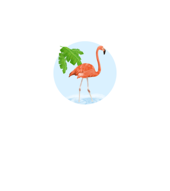 Flamingo model albastru închis pe tricou