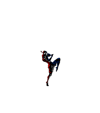Muay Thai model negru pe tricou