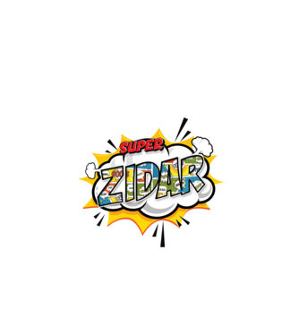 Super Zidar model alb pe tricou