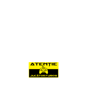 Atenție! Jucător furios model alb pe tricou