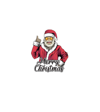 Merry christmas Santa model roșu pe tricou