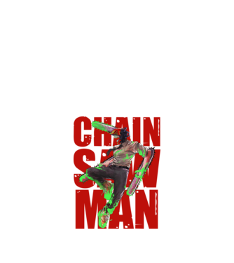 Denji chainsaw man concept model negru pe tricou