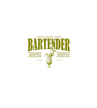 Lifestyle Bartender model negru pe tricou