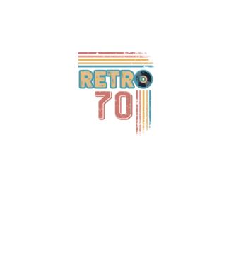 Retro 70 Birthday model alb pe tricou