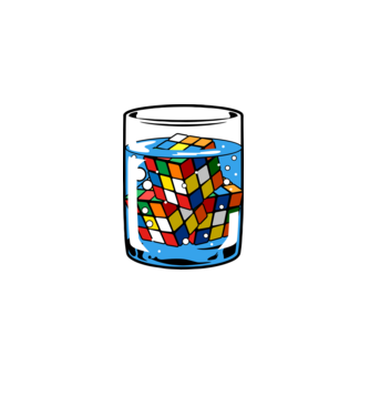 Rubik Ice model roz deschis pe tricou
