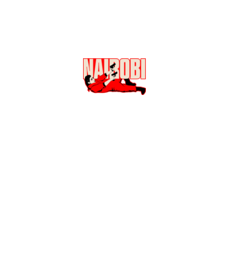 nairobi la casa de papel model negru pe tricou