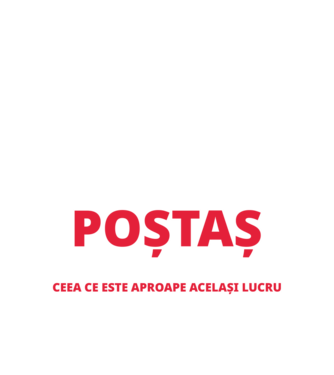 Supererou poştaş model alb pe tricou