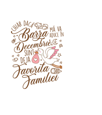 Favorita familiei DECEMBRIE model albastru deschis pe tricou