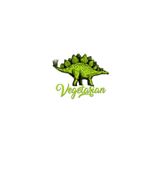 Vegetarian model alb pe tricou