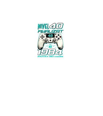 Nivel finalizat 40 1985 model negru pe tricou