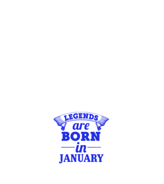 Legends are born in January model alb pe tricou