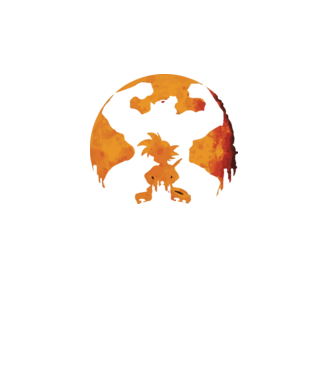 goku sunset model turcoaz pe tricou