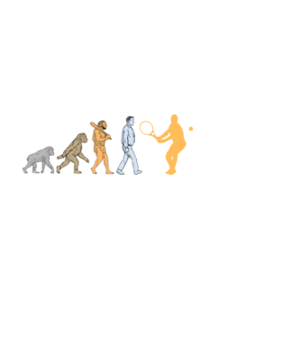Tennis evolution model alb pe tricou