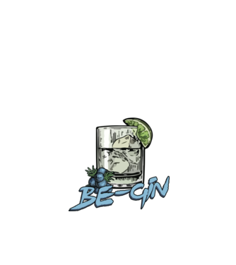 Let the fun be gin model negru pe tricou