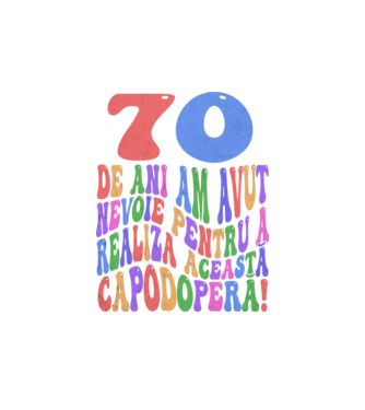 Realiza această capodoperă 70 model alb pe tricou