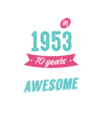 Made in 1953 model alb pe tricou