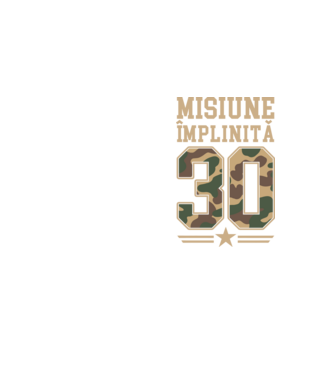Misiune împlinită 30 model galben neon pe tricou