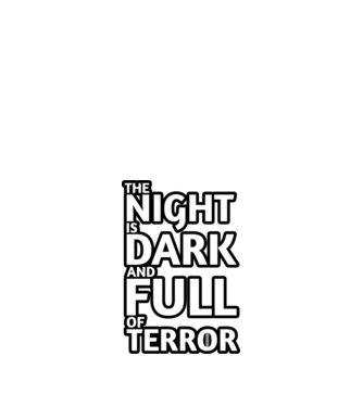 The night is dark and full of terror model nisipiu pe tricou