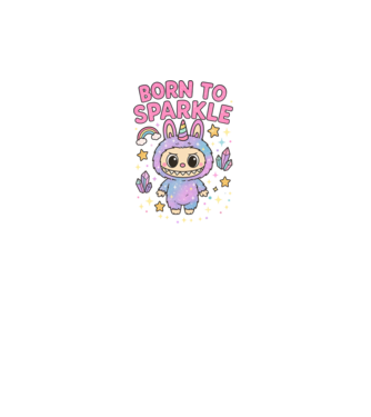 Born to sparkle model negru pe tricou
