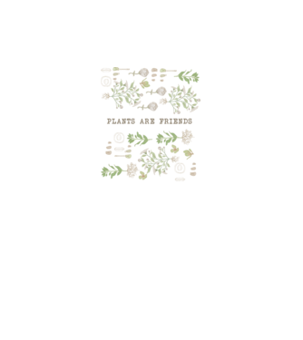 Plants are friends model alb pe tricou