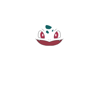 Bulbasaur model alb pe tricou