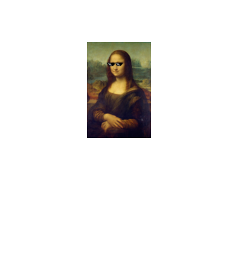 Mona Lisa Deal with it model negru pe tricou