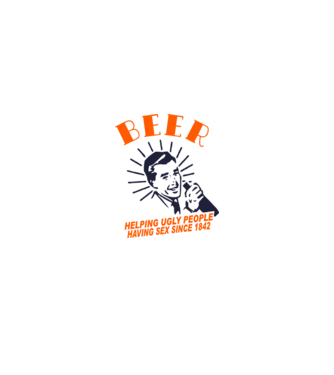 beeer model alb pe tricou